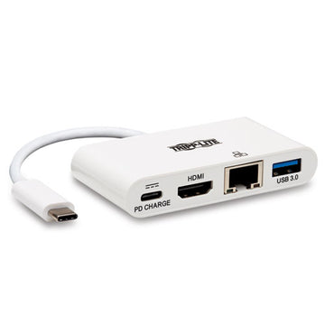 Tripp Lite 4k Dock With Charging And Ethernet, Usb C-4k Hdmi-usb A-pd Charging, White freeshipping - TVN Wholesale
